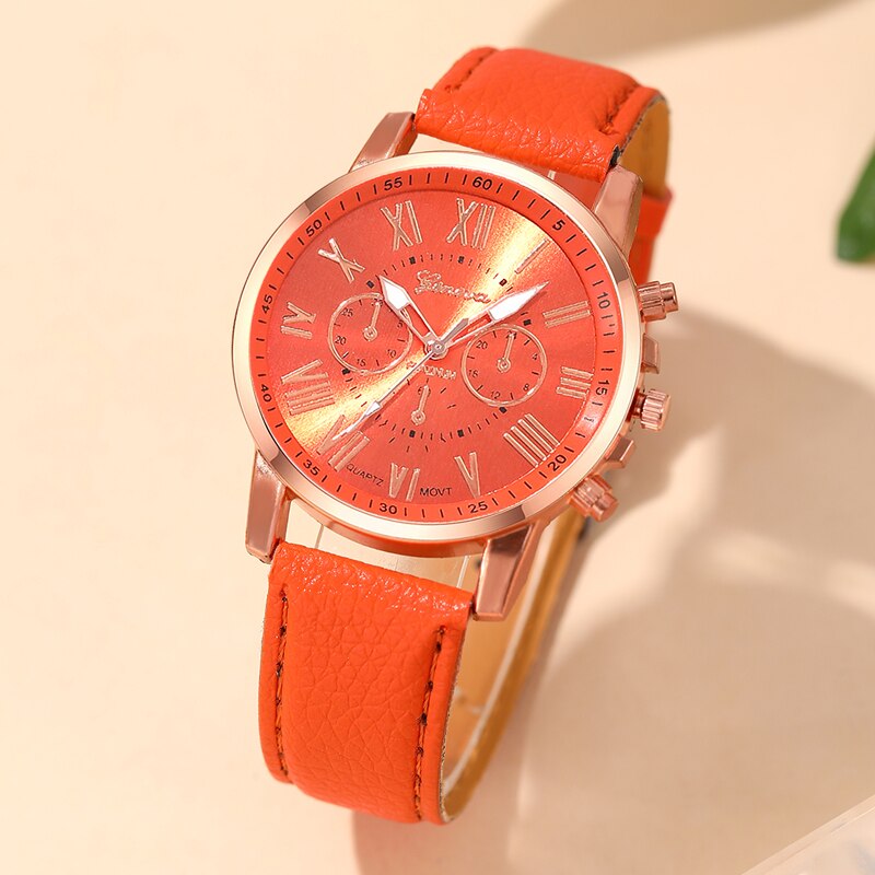 Jewelry Watches Women - Часы женские кварцевые с кожаным ремешком,
