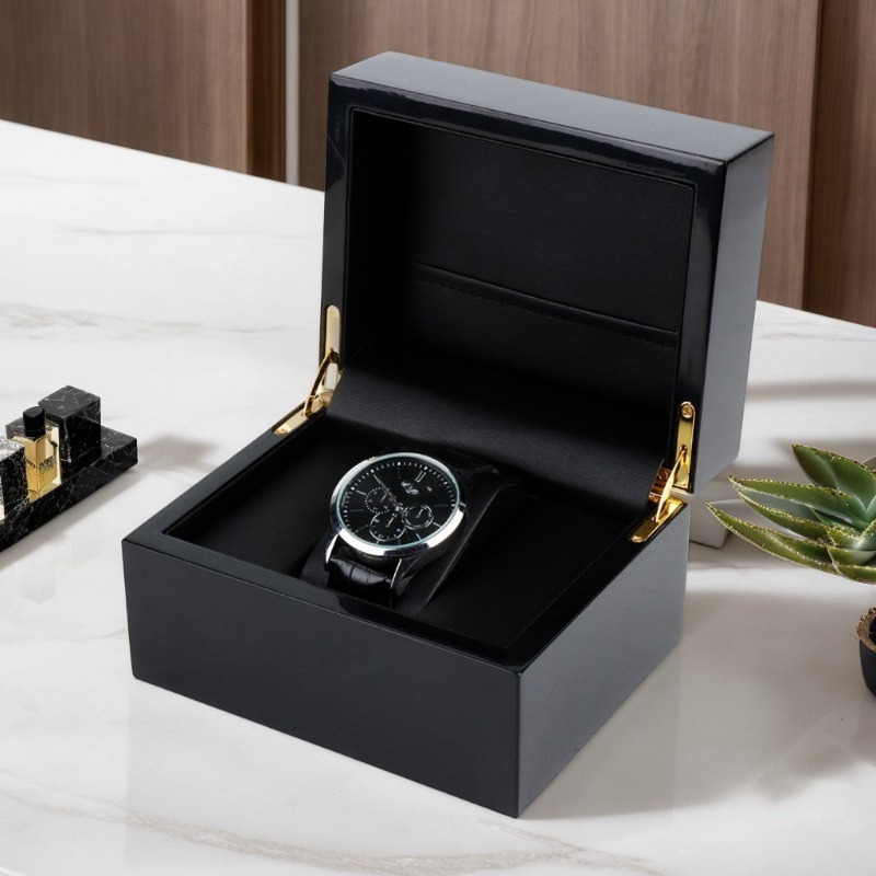 Best Jewelry Watches - Высококачественная черная коробка для хранения часов,
