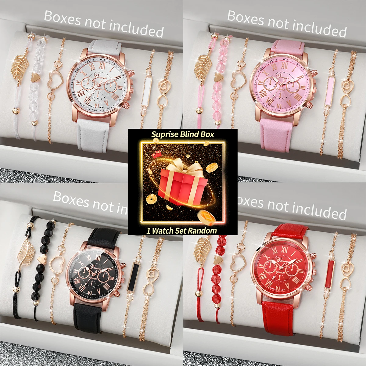 Jewelry Watches Women - Набор женских часов в коробке-сюрпризе: случайный